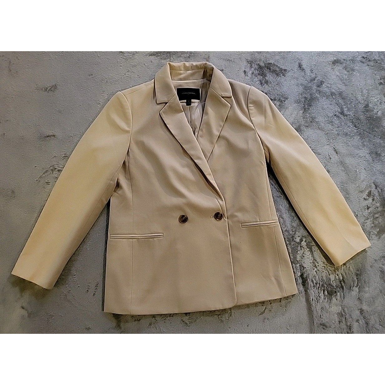 Banana Republic Double Breast Blazer Women’s Size 8p Tan Nwt $180